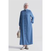 Armine Tensel Tunik Elbise Mavi