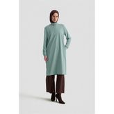 Armine TREND Halkalı Örme Kumaş Tunik Çağla 26KT456
