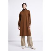 Armine TREND Halkalı Örme Kumaş Tunik Taba 26KT456
