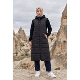 Armine TREND Kapüşonlu Kapitone Astarlı Siyah Kap Siyah 26kt526