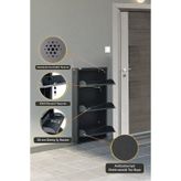 Arpelia Metal Ayakkabılık 3 Lü Kilitli Antrasit