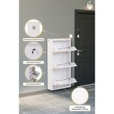 Arpelia Metal Ayakkabılık 3 Lü Kilitli Beyaz