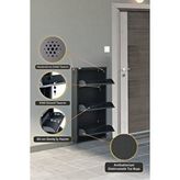 Arpelia Metal Ayakkabılık 3’lü Kilitli Antrasit Siyah