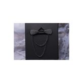 Ars Magic Box (1818) Siyah Papyon Desenli Klipsli Yaka Iğnesi siyah Tek Ebat