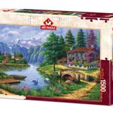 Art 1500 Parça Göl Köy Puzzle