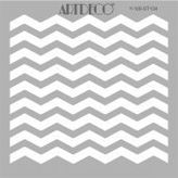 Artdeco Zig Zag 134 30x30 cm Stencil