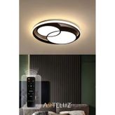 Arteluz Modern Çift Yuvarlak Led Avize siyah