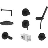 Artema Vitra Origin Ankastre Duş Seti, Mat Siyah, 8 Parça