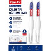 Artlantis Kalem Daksil 2 Adet Tipp-Ex Sıvı Düzeltme Kalemi Tükenmez Pilot Kalem Mürekkep Kapatıcı Silici Örtücü Yazı Düzeltici - Beyaz - 8 ml - Standart