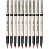 Artlantis Kırmızı Pilot Kalem UB-177 Fine Deluxe 10 Adet Uniball Pilot Kalem 0.5 mm Roller Uçlu Pilot Kalem Ince Uçlu Likit Mürek - 0.5mm - Standart