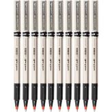 Artlantis Kırmızı Pilot Kalem UB-177 Fine Deluxe 10 Adet Uniball Pilot Kalem 0.5 mm Roller Uçlu Pilot Kalem İnce Uçlu Likit Mürek