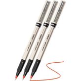 Artlantis Kırmızı Pilot Kalem UB-177 Fine Deluxe 3 Adet Uniball Pilot Kalem 0.5 mm Roller Uçlu Pilot Kalem Ince Uçlu Likit Mürek - 0.5mm - Standart