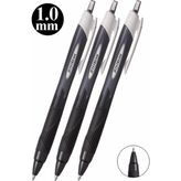 Artlantis Siyah Jel Uçlu Pilot Kalem 3 Adet Uniball Jetstream SXN-150S 1.0 mm Basmalı Pilot Kalem Roller Uçlu Likit Mürekkepli - 1.0mm - Standart