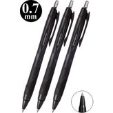 Artlantis Siyah Jel Uçlu Pilot Kalem 3 Adet Uniball Jetstream SXN-157S 0.7 mm Basmalı Pilot Kalem Roller Uçlu Likit Mürekkepli - 0.7mm - Standart