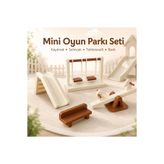 ArtPolat Mini Oyun Parkı Seti 4 Parça – Kaydırak, Salıncak, Tahterevalli ve Bank