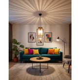Arussio Tekli Ahşap Kafes Sarkıt Avize 14X14X30