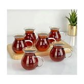 Arvale 6 Lı Keyfi Ala Cam Çay Bardağı 200 ml Ateşe Temas Edebilir - Beyaz
