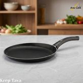 Arzu Çelik Siyah 32 cm Granit Krep Tavası