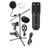 As BM800 Mikrofon + Shock Mount + Stand + + Dönüştürücü