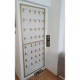 ASAFF TEL PANO DUVARA MONTE 83X202 CM 40 ADET 15 CM KANCA DAHİL RENK:GOLD