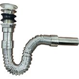 Aset Lavabo Sifon Krom Basmalı