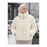 ASG Kadın Astarlı Cepli Peluş Mont