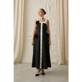 Asil Acar Home Siyah Güllü Askılı Elbise