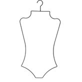 Askıcı Metal Vücut Formlu Bikini Mayo Askısı Siyah Renk 1 Adet Vitrin