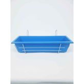 Askılı Çiçek Saksı Balkonluk Metal Mavi