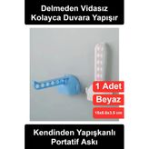 #Askılık Kendinden Yapışkanlı Katlanır Duvar Askısı Portatif Kıyafet Elbise Havlu Bornoz Asma Aparatı Banyo Mutfak Dolap