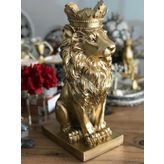 Aslan Kral Figürü Siyah GOLD