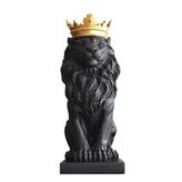 Aslan Kral Obje Siyah Gold Taçlı