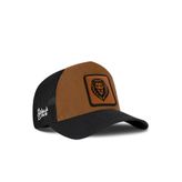 Aslan Logolu Camel-Siyah Trucker Şapka