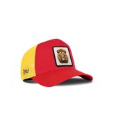 Aslan Logolu Kırmızı-Sarı Trucker Şapka