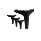 ASLAN METAL VE PLASTİK 15 Cm Zarif Model Siyah Metal Mobilya, Dolap, Koltuk, Tv Ünitesi Ayakları ( 8 ADET)-robot Süpürge