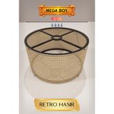 Aslanoğlu Store Retro Hasır Lambader Başlığı 35 cm Mega Boy