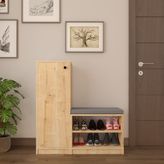ASRA TREND Safir Meşe A-12 Modern Ayakkabılık ve 60 cm Geniş Konforlu Puf Seti%100 MDFLAM