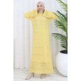 Astarlı Ajur Elbise Sarı HM2841 - 42 - 44