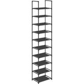 Astera Siyah, 10 Seviyeli, Ayakkabılık, 33X33X173 Cm, Metal Çerçeve, Kumaş - 001-Renkli