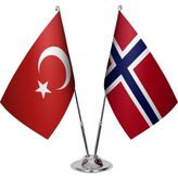 Asya Bayrak Norveç Ikili Masa Bayrağı
