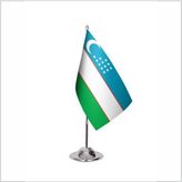 Asya Bayrak Özbekistan Tekli Masa Bayrağı
