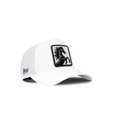 At Logolu Beyaz Trucker Şapka