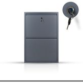 Ata 2 Lİ KİLİTLİ ANTRASİT METAL AYAKKABILIK - Antrasit