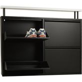 Ata Group Siyah 2+2 Geniş Metal Ayakkabılık
