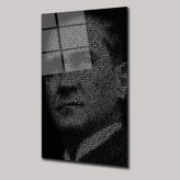 Atatürk Cam Tablo – 60x90 cm | Duvar Dekoru