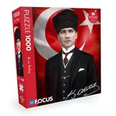Atatürk Puzzle 1000 Parça Mavi Lale