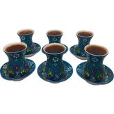 Atelierkeramik Çay Bardağı - ETNİK DESEN - Karışık İşleme
