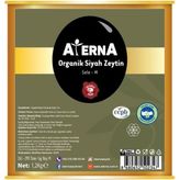 Aterna Organik Siyah Zeytin Teneke (M) 1200 gr - 1 kg