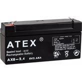 Atex AX6-3.4 6 V 3.4 Amper Yatık Akü