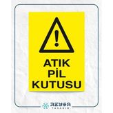 Atık Pil Kutusu Sticker 20X28 Cm